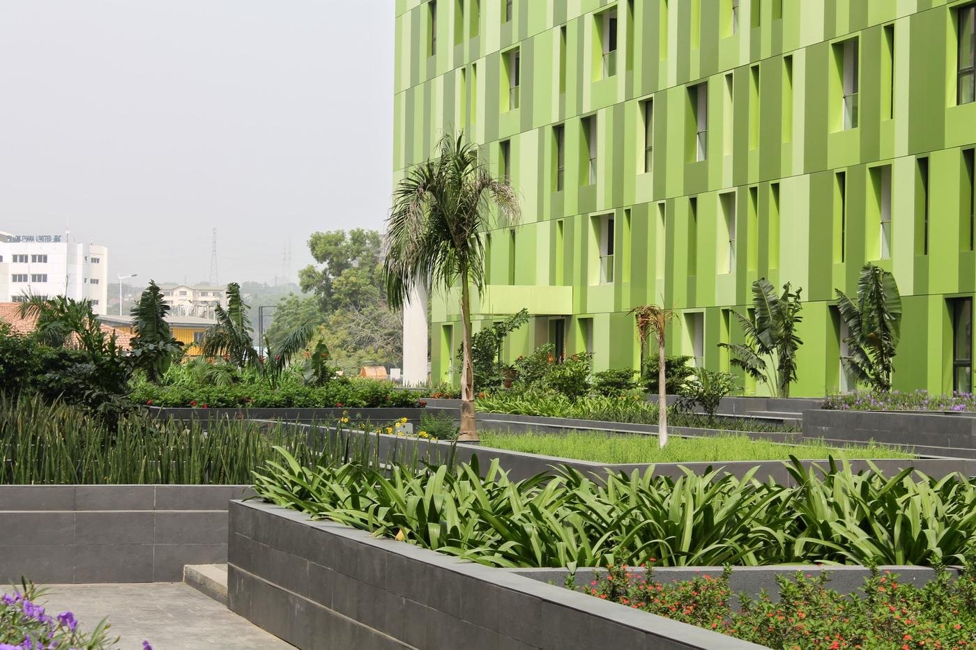 A finished modern building in Accra, Ghana